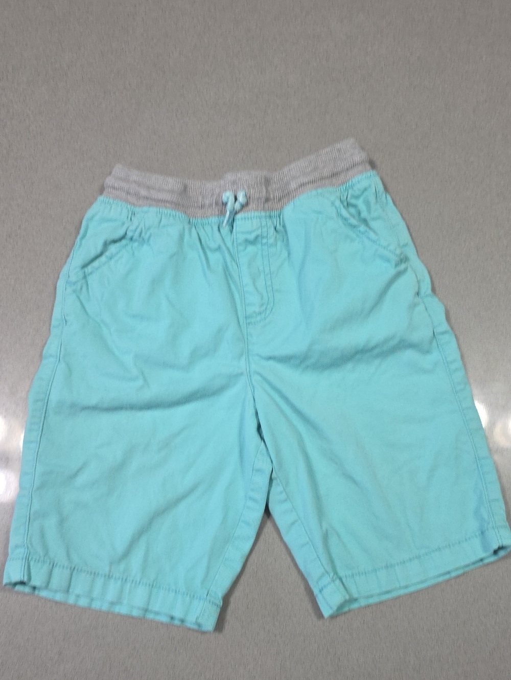 jumping beans Aqua Blue Pull-On Shorts with Gray Waistband